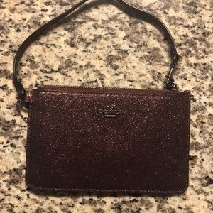 Sparkly never used coach wristlet